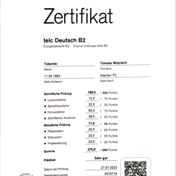 TELC Zertifikat