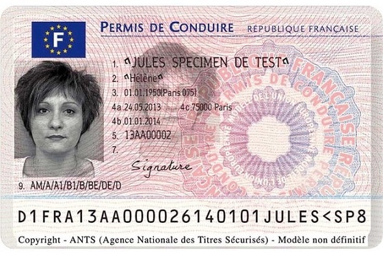 France Driving Licence.
